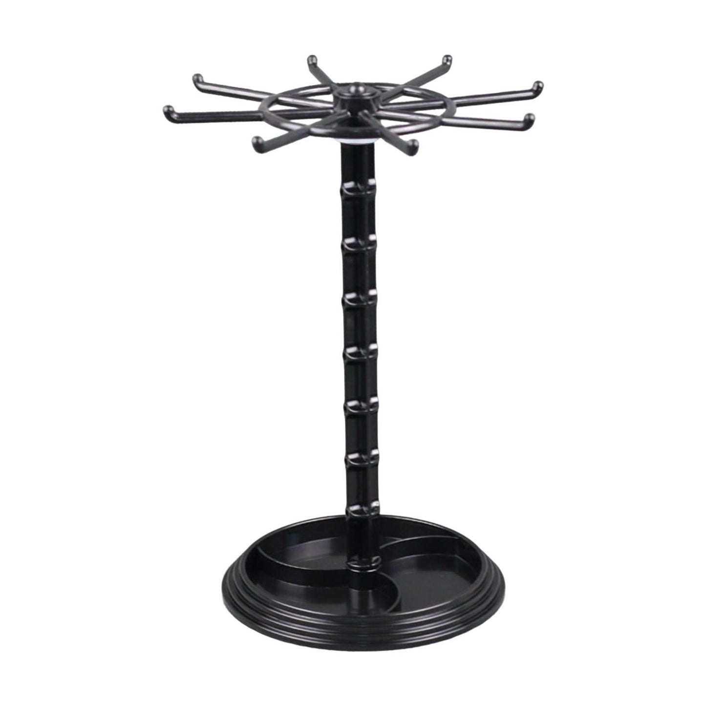 Jewelry Organizer Hanging Rack Rotating Jewelry Display Stand Necklace Holder Jewelry Hanger for Scrunchie Dresser Shows Countertop Bathroom Tall Black