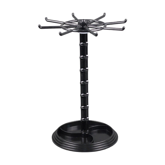 Jewelry Organizer Hanging Rack Rotating Jewelry Display Stand Necklace Holder Jewelry Hanger for Scrunchie Dresser Shows Countertop Bathroom Tall Black